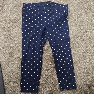 Old Navy Navy & White Polka Dot Pixie Ankle Pants